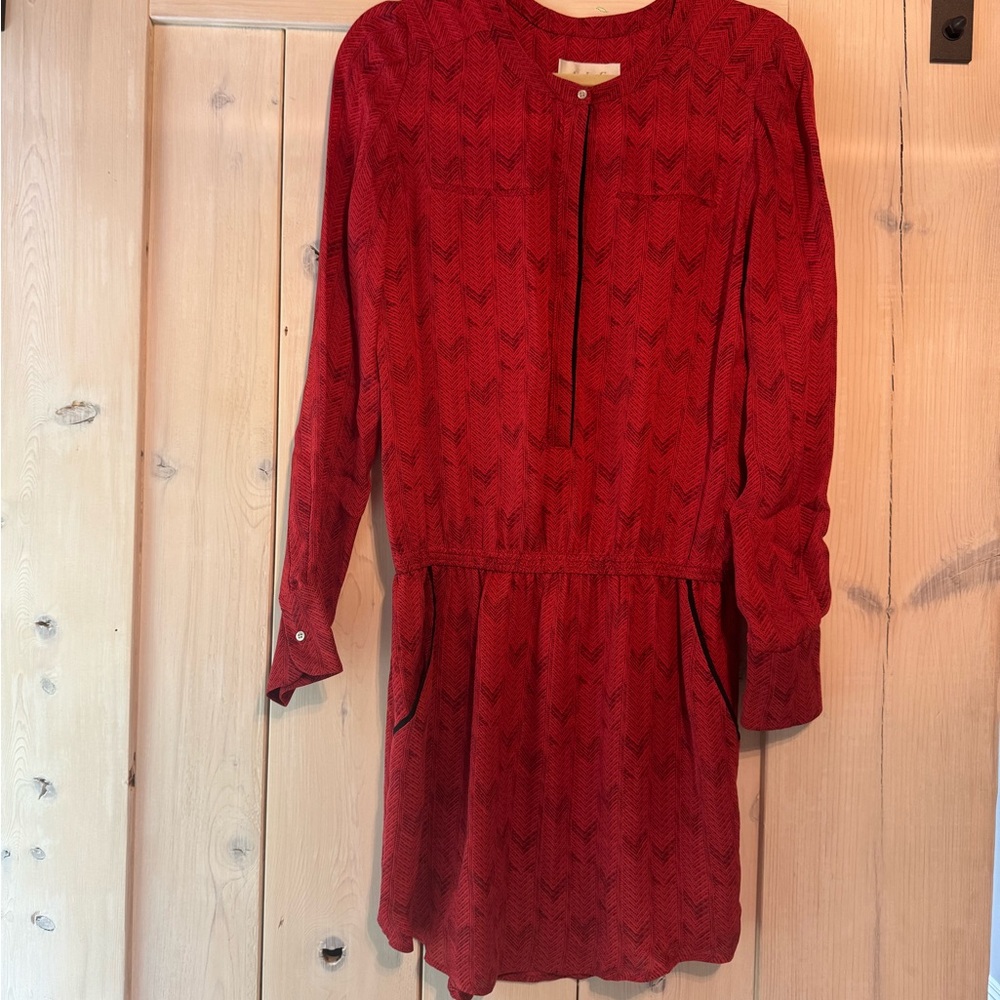 A.L.C. Crimson Patterned Mini Dress